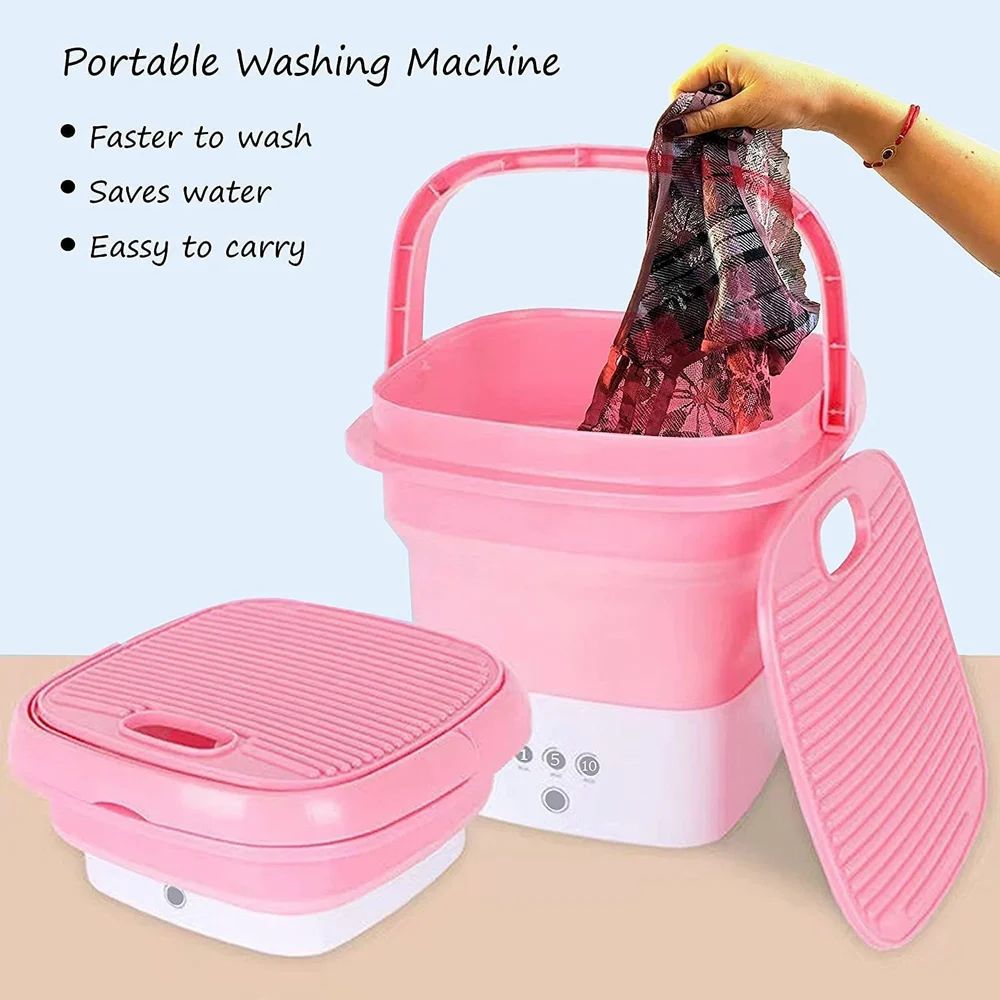 Mini FoldableAutomatic Bucket Washing Machine.