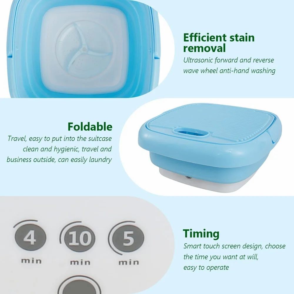 Mini FoldableAutomatic Bucket Washing Machine.