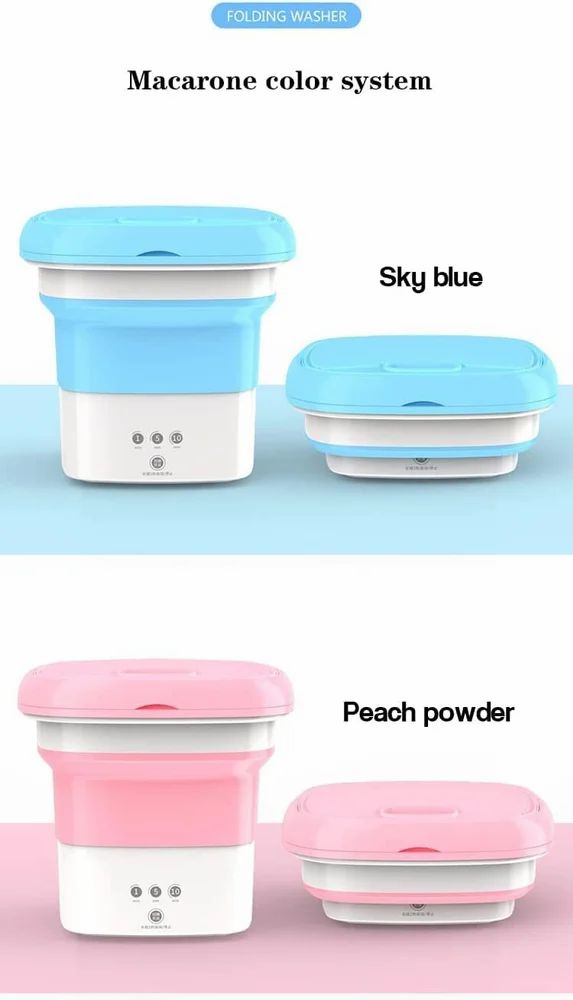 Mini FoldableAutomatic Bucket Washing Machine.