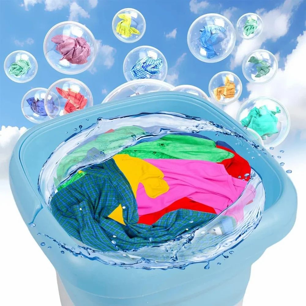 Mini FoldableAutomatic Bucket Washing Machine.