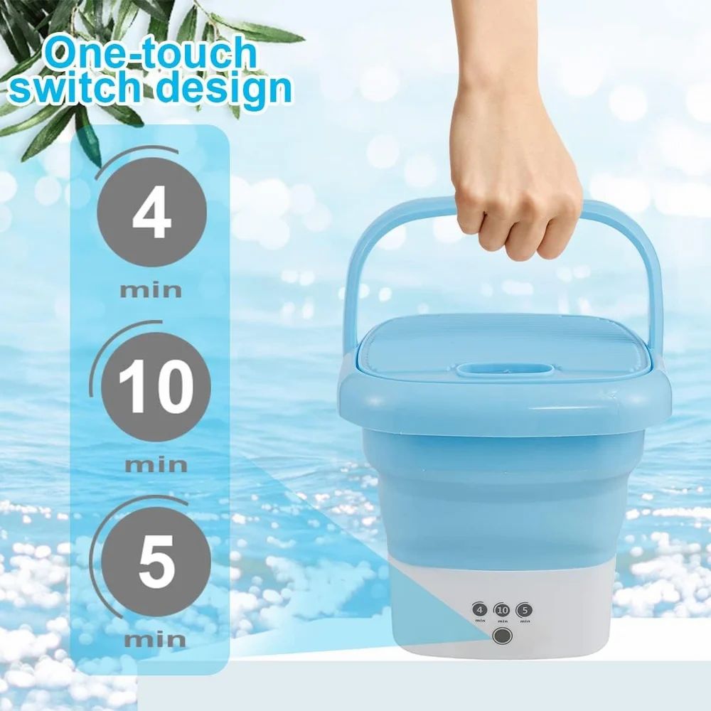 Mini FoldableAutomatic Bucket Washing Machine.