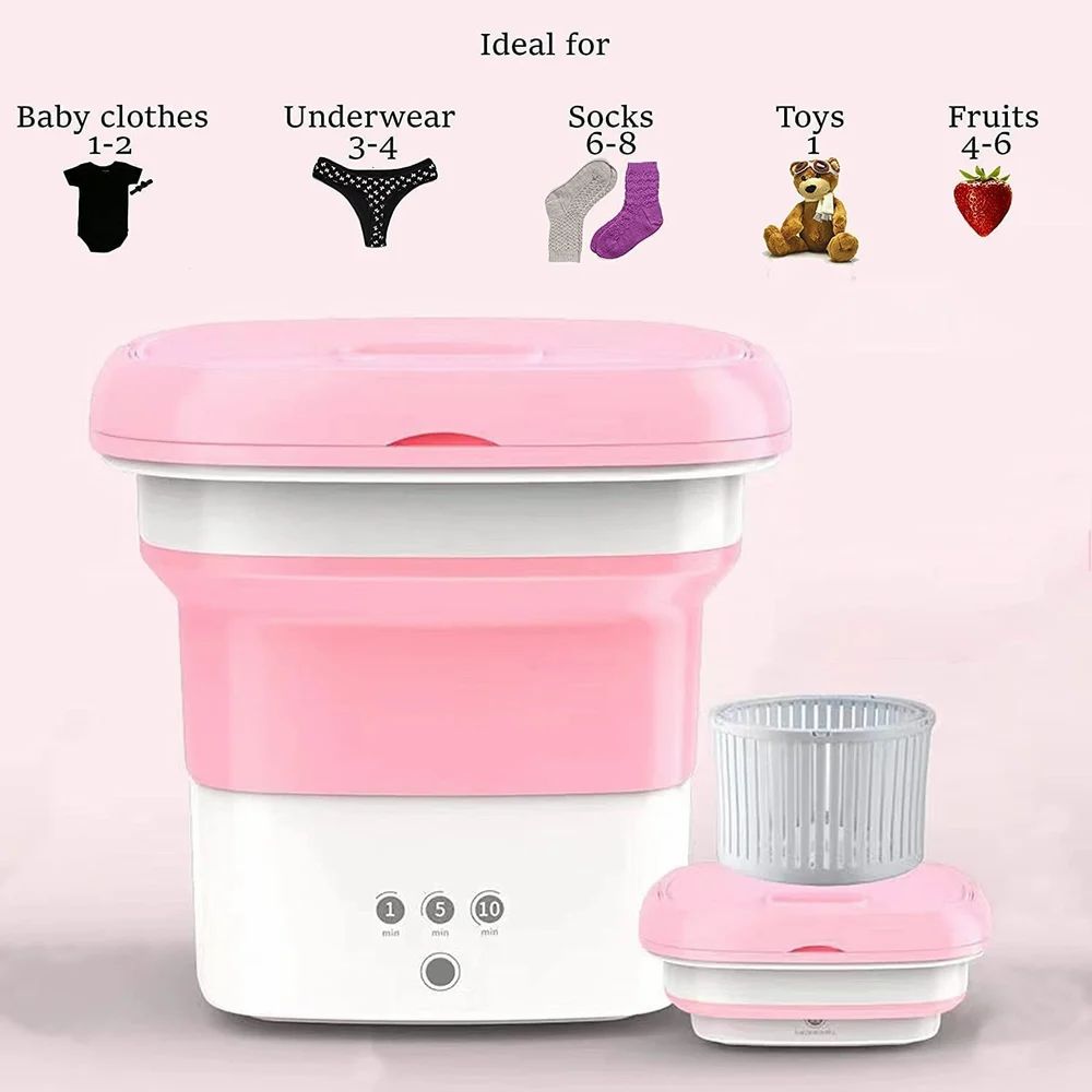 Mini FoldableAutomatic Bucket Washing Machine.